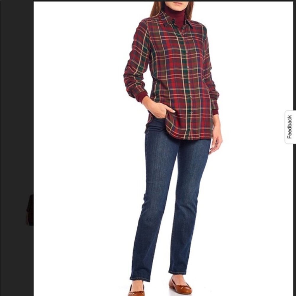Lauren Ralph Lauren Plaid Print Sleeve new with tags size Small #50